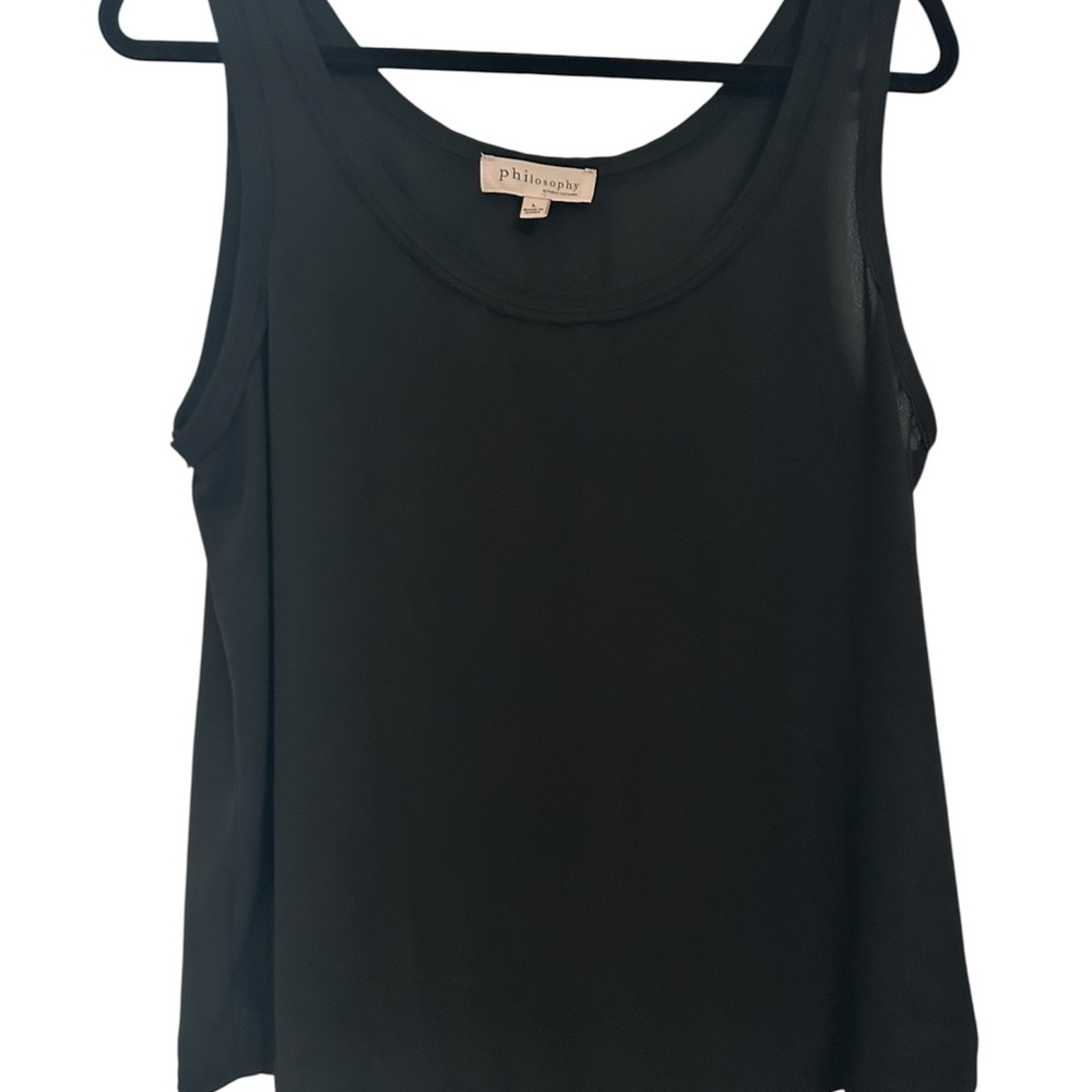 Philosophy Elegant Black Tank Top Size L